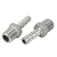 thumbnail image 1 of 1/4BSP Male Thread to 8mm Hose Barb Straight Quick Fitting Adapter Coupler 2Pcs, 1 of 1