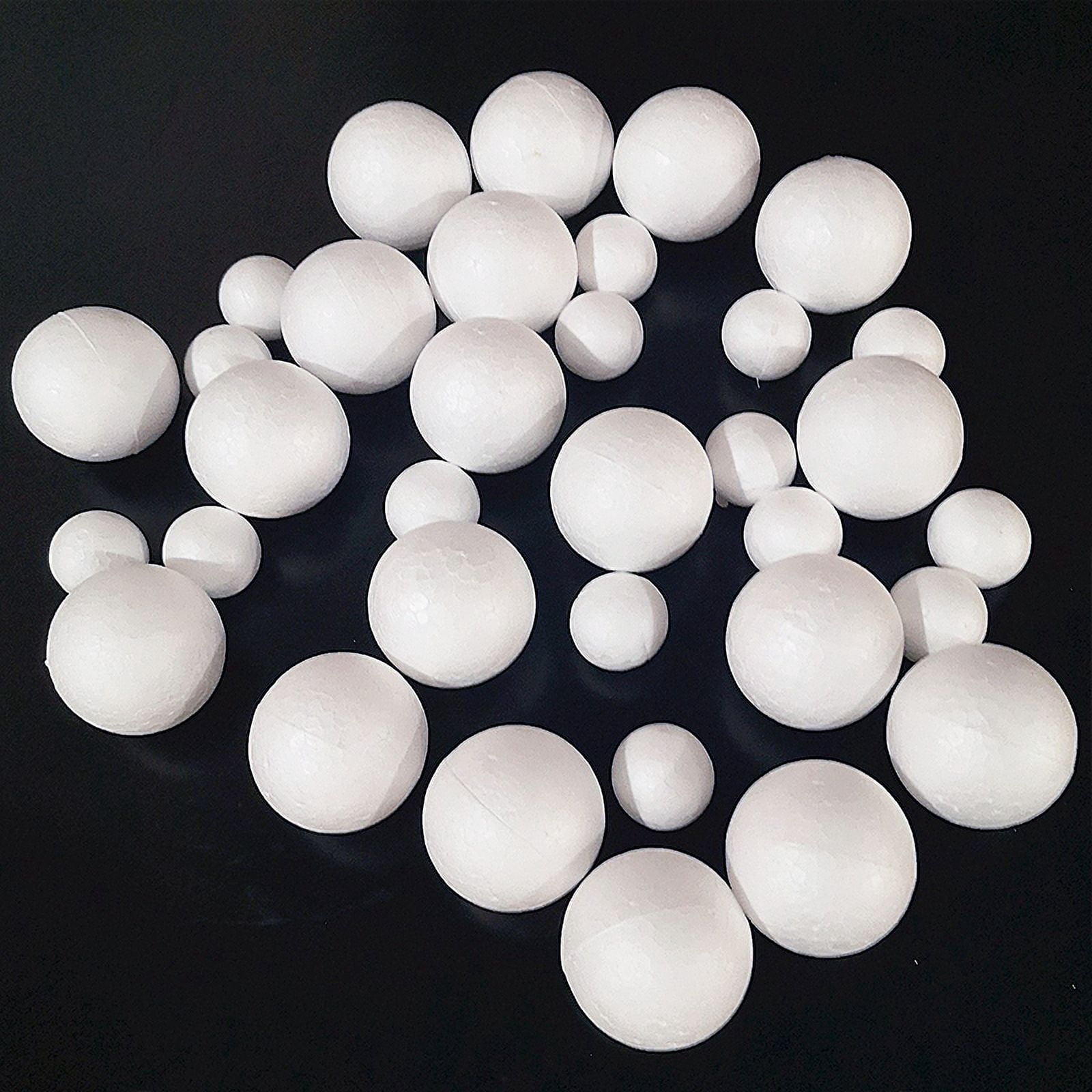 1-4CM Round Styrofoam Balls Christmas Ball White Artificial Mini Foam ...