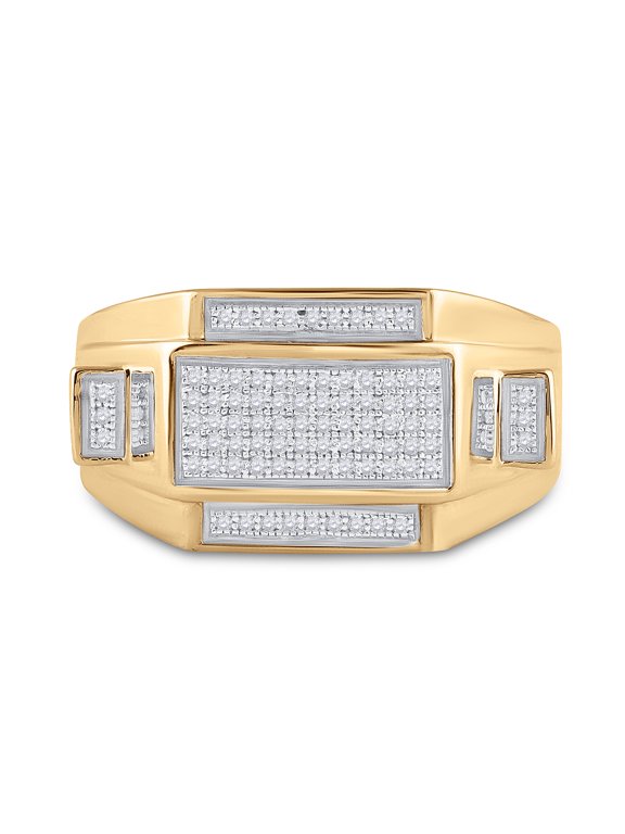 1/4CT-DIA MICRO-PAVE MENS RING