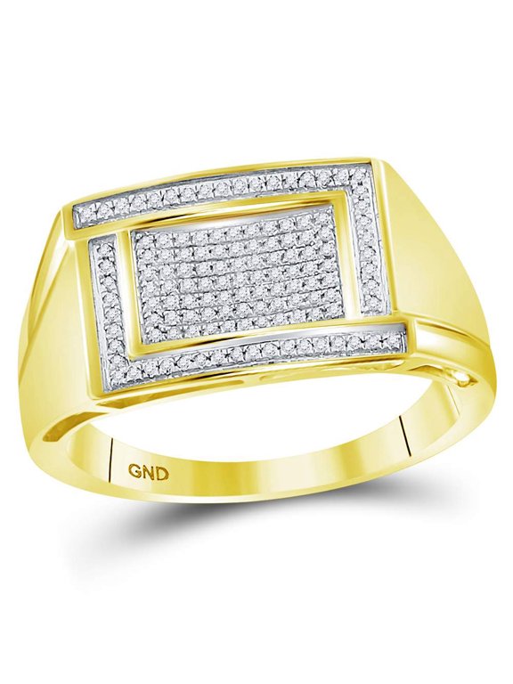 1/4CT-DIA MICRO-PAVE MENS RING
