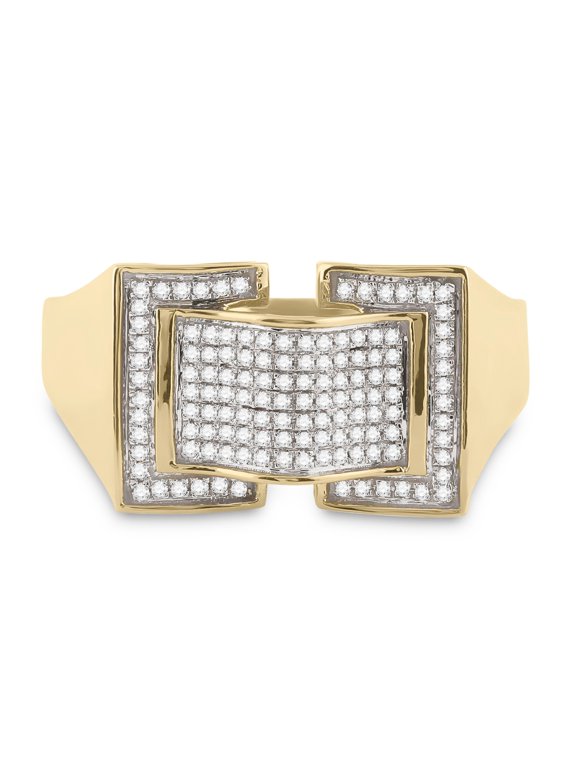 1/4CT-DIA MICRO-PAVE MENS RING