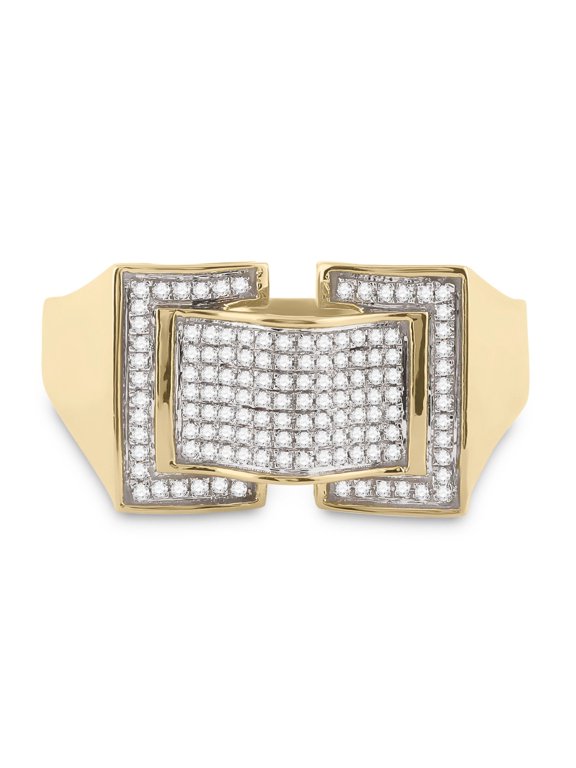 1/4CT-DIA MICRO-PAVE MENS RING