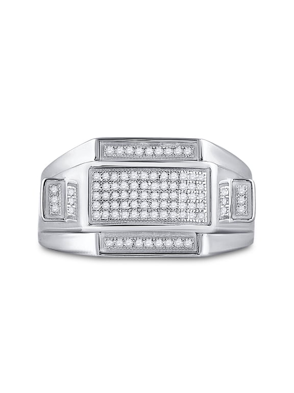 1/4CT-DIA MICRO-PAVE MENS RING