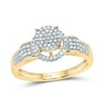 thumbnail image 1 of 10k Yellow Gold Womens Round Diamond Cluster Ring 1/4 Cttw, 1 of 1
