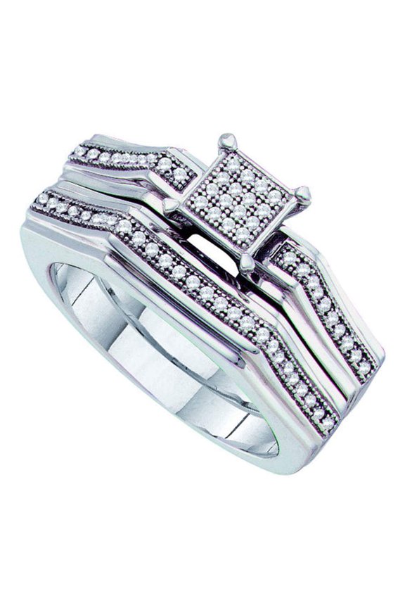 1/4CT-DIA MICRO-PAVE TRIO SET