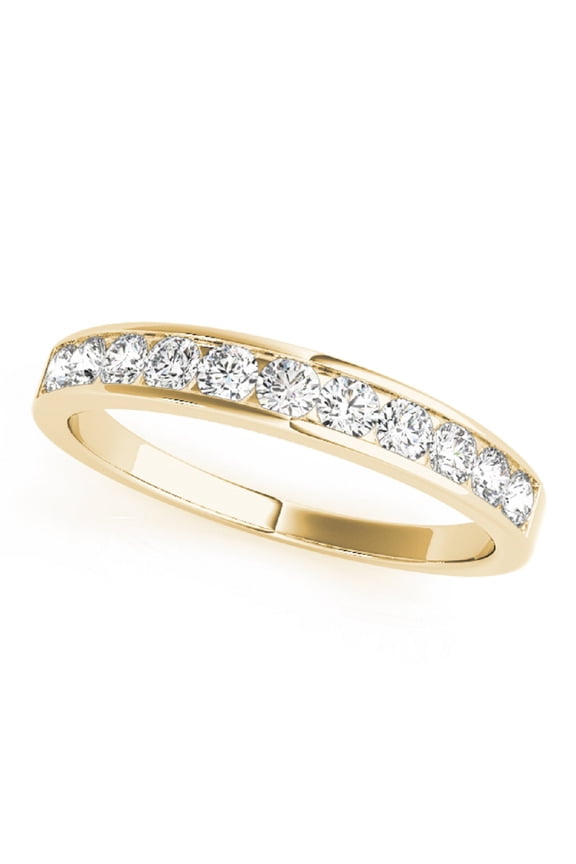 1/4CT Diamond Channel Set Wedding Band In 14K Gold