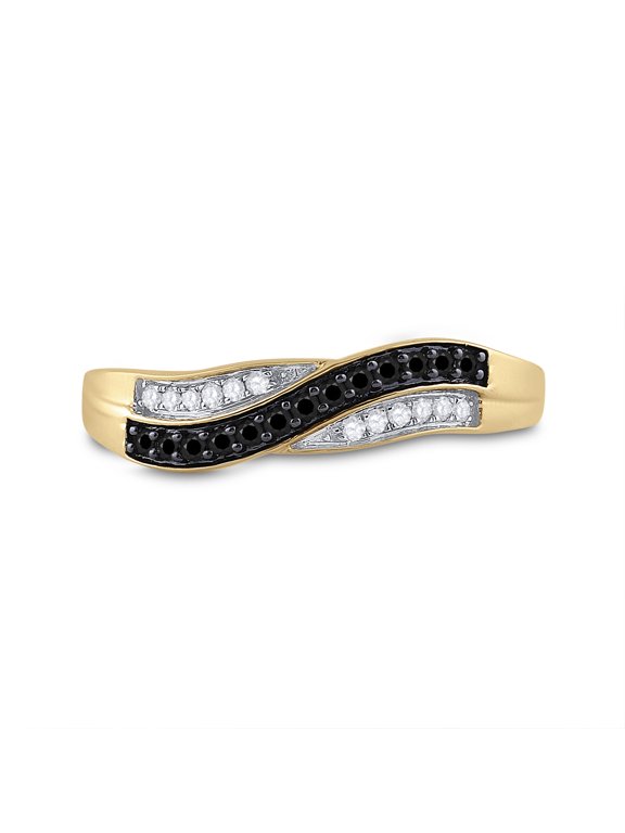 1/4CTW-DIA MICRO-PAVE BROWN RING-S10