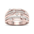 thumbnail image 1 of 1/4Ct TDW Diamond 10K Rose Gold 5 Row Diamond Ring (I-J, I2), 1 of 5