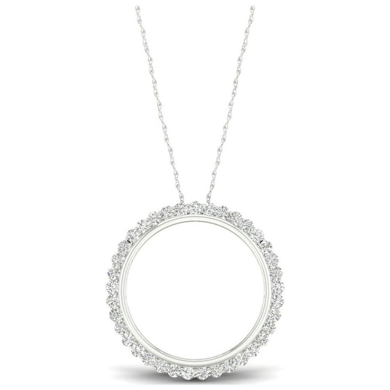 10k white gold diamond necklace deals