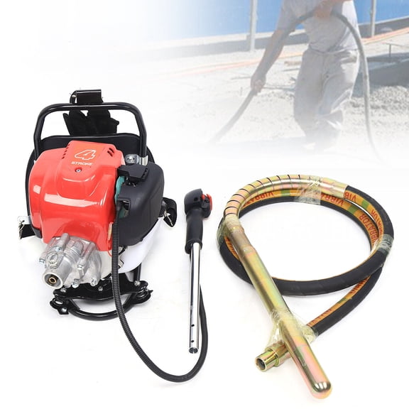 1.4HP 15" Gas Power Backpack Concrete Vibrator4 Stroke Portable Vibrator 38.7cc Gasoline Engine Single Cylinder