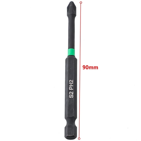1/4In Magnetic Non-Slip Batch Head Screwdriver Ph2 Cross Hex Shank Screwdriver 90Mm