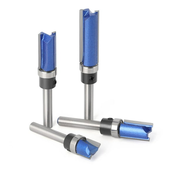 1/4In Shank Template Trim Hinge Mortising Router Bit Straight End Mill Trimmer Cleaning Flush Trim Tenon Cutter For Woodworking 3# Smile Home