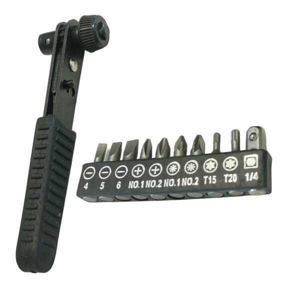 1/4Inch 90 Degree Right Angled Steel Ratchets Wrench Portable Screwdriver Sleeve Wrench Hand Tool For Home Garage