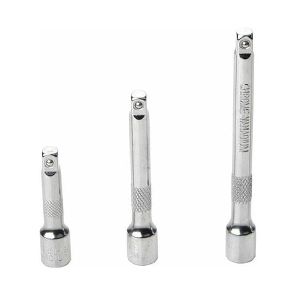 1 4Inch Drive Extension Bar Set Silver Socket Supply Workshop Adapter Extender Kit Chrome Vanadium Steel Fixing