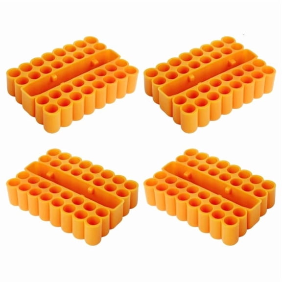 1/4Inch Screwdriver Bit Storage Rack Set, 32 Slot PVC Bit Rack, 4 Piece Drawer Tool Storage for Daily Repair Use