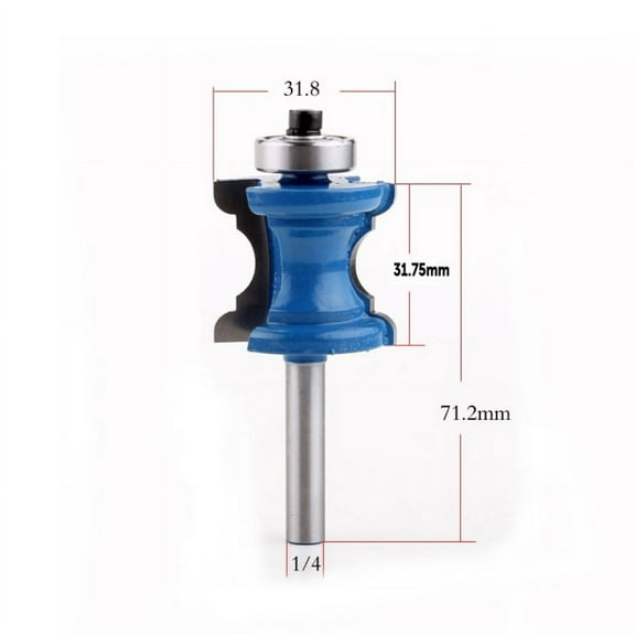 1/4Inch Shank Bullnose Bead Column Trim Molding Router Bit for Woodworking Tools