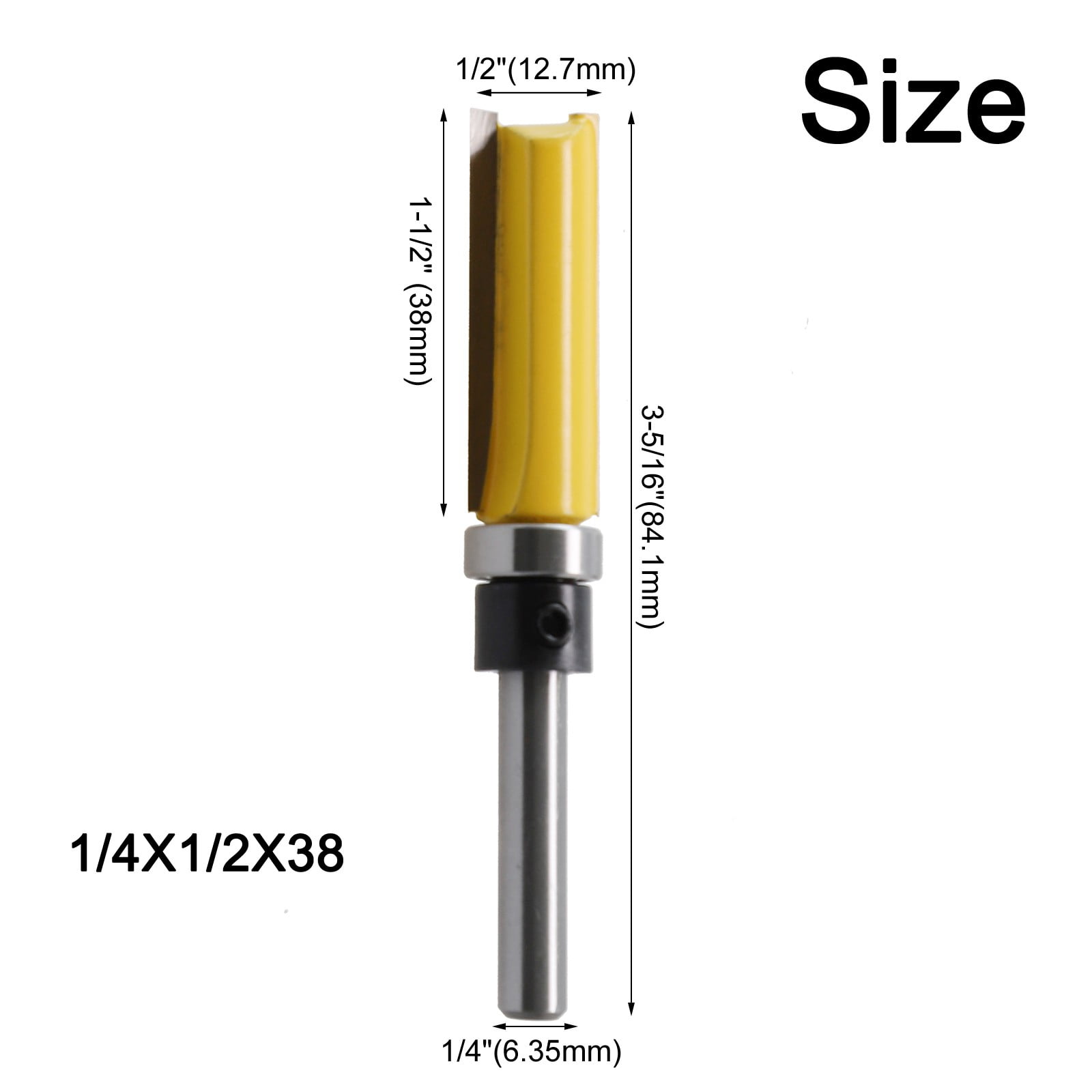 1/4Inch Shank Flush Trim Template Router Bit Pattern Woodworking ...