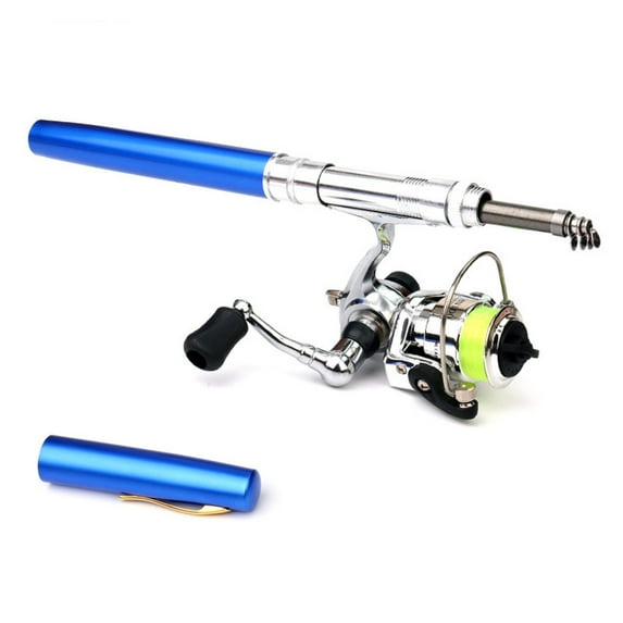 1.4M Pocket Collapsible Outdoor Fishing Rod Mini Pen Shape Pole with Reel Wheel