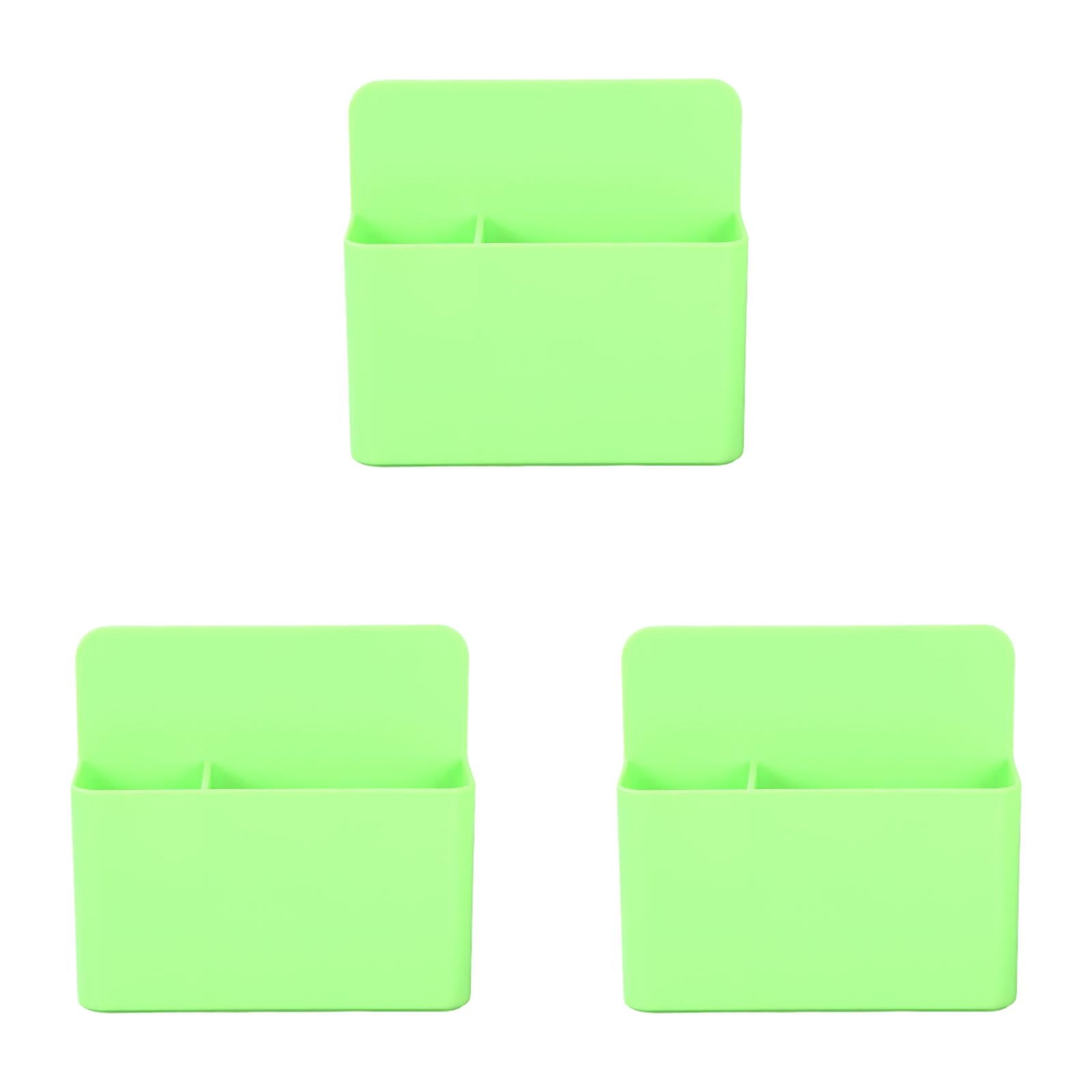 1-4PC Pen Holder Strong Storage Container Dry Erase Marker Holder with Generous Compartments for Whiteboard Refrigerator Locker Office Supplies 4.7x1.5x4inch