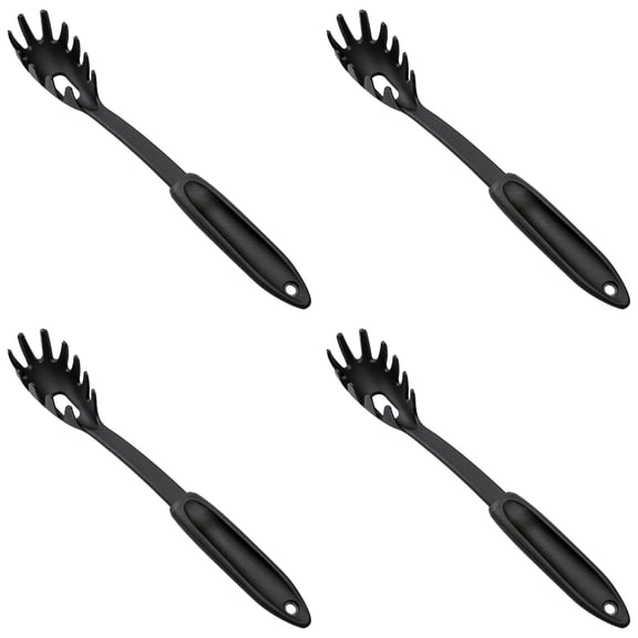 1-4PC Nylon Spaghetti Server Pasta Fork with Ergonomic Grip for Effortless Noodle Serving Ideal for Home Kitchen and Professional Restaurant Use 12.2 Inch with Hanging Loop
