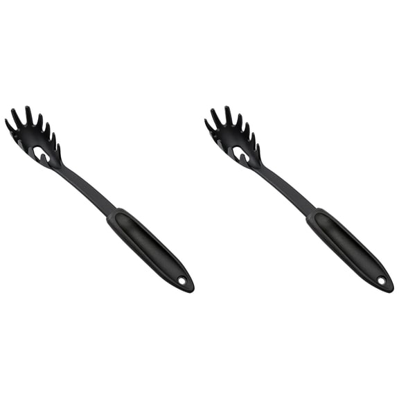 1-4PC Nylon Spaghetti Server Pasta Fork with Ergonomic Grip for Effortless Noodle Serving Ideal for Home Kitchen and Professional Restaurant Use 12.2 Inch with Hanging Loop
