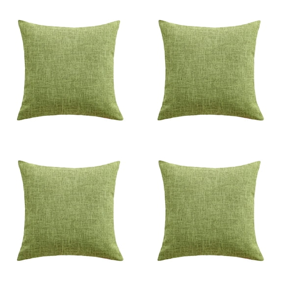 1-4PC Rustic Linen Throw Pillow Covers Decorative Square Cozy Cushion Cases for Couch Sofa Bed Living Room Home 16/20Inch