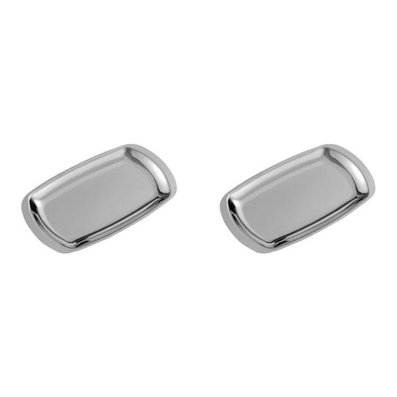 1-4PC Silver and Gold Stainless Steel Square Tray Fruit Trays Storage Tray Dish Plate Cosmetics Jewelry Decorative Organizer Serving Tray Trinket Tray for Cake Barbecue Snack Home Party Outdoors