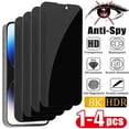 thumbnail image 1 of 1-4PCS Privacy Screen Protectors for IPhone 15 12 13 14 Pro Max Mini 7 8 Plus Anti-spy Tempered Glass for IPhone 11 Pro XSMAX XR For iPhone 15 Plus 4PCS, 1 of 5