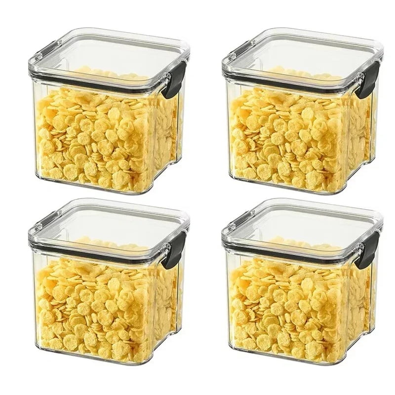 1-4PCS Sealed Jars Kitchen Organizer Grain Storage Boxes Large Capacity ...