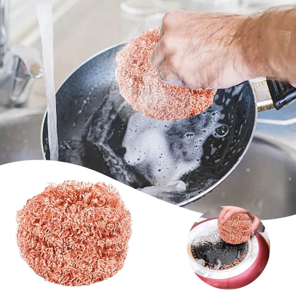 1/4PCS Soldering Tip Cleaner HeatResistant Wire Sponge, Durable Brass Cleaning Tool, Reusable Scouring Pads for Stainless Steel, Oven Racks, Grills Scrubbing Pads