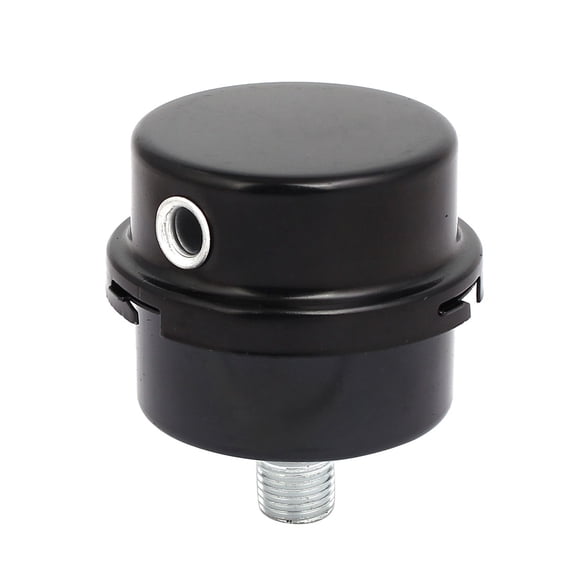 1/4PT Male Thread Air Compressor Muffler Intake Filter Noise  Black