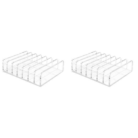 1-4Pcs 6.7x5x1.5 Inch Acrylic Mail Organizer Transparent Envelope 7 Slots - Letter Holder Bill Organizer, Mail Sorter for Desktop Bill Document Notebook & Cash Tray