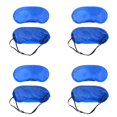 thumbnail image 1 of 1-4Pcs 7.4x3 Inch Soft Sleep Mask Eye Mask Blindfold Block Out Light - for Travel Shift Work & Meditation, Lightweight Shading Eye Protection Rest Eye Mask, 1 of 4