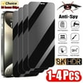 thumbnail image 1 of 1-4Pcs Anti-spy Tempered Glass for IPhone 15 14 13 12 11 Pro Max Full Cover Privacy Screen Protector For iPhone 13 14 15 Glass For iPhone 4 4S 2PCS Privacy Glass, 1 of 5