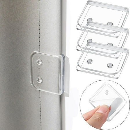 1/4Pcs Shower Curtain Clips Windproof Shower Curtain Clips for Side of Shower