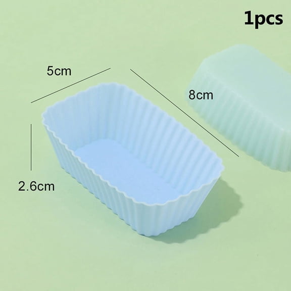1/4Pcs Silicone Rectangular Reusable Cake Jelly Baking Molds Cupcake Maker Muffin Cup Kitchen Pastry Tool