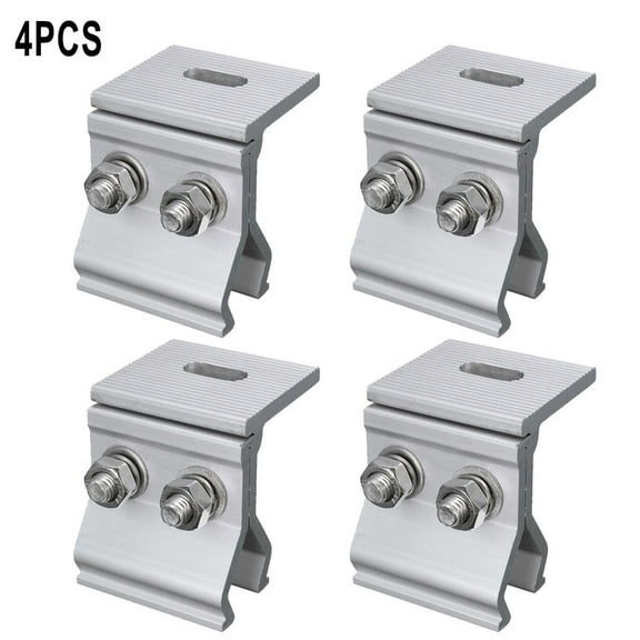 1/4Pcs Solar Panel Mounting Fixing Clamp Brackets Roof Solar Panel Photovoltaic System Installation Accessories Bracket With Nut