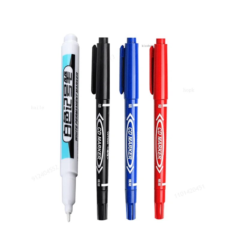 1/4Pcs White Marker Paint Pens Oily Waterproof White Markers Stationery