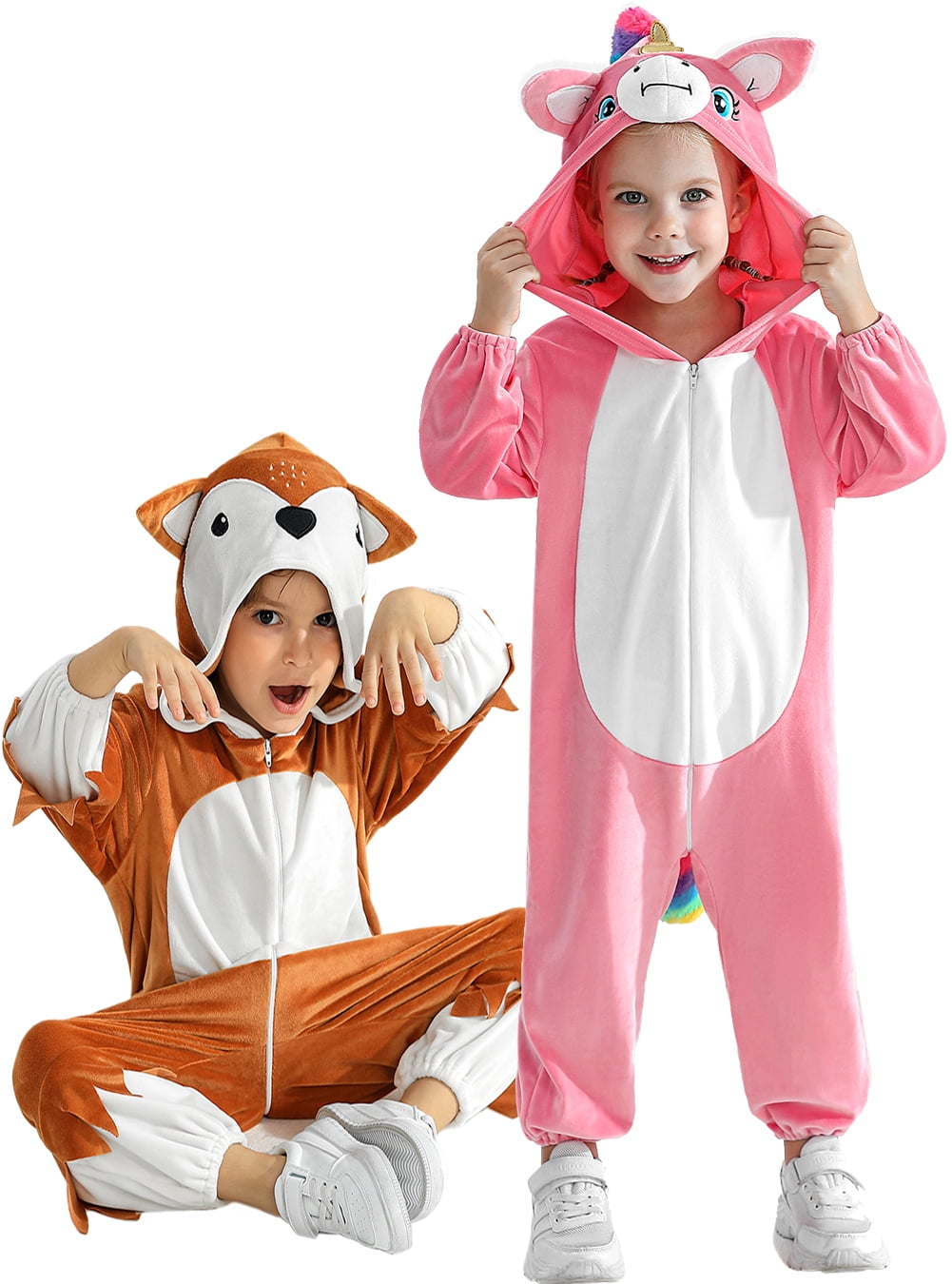 14T Unisex Baby Animal Romper Onepiece Pajama Zipup Romper Hooded