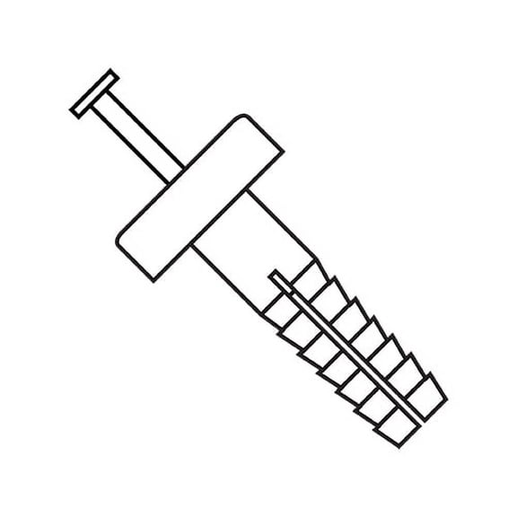 1/4X1 1/2 Two Piece Nylon Anchor Rivet Round Head Nylon Pin White (Pack Qty 1,000) BC-141500PRPWH