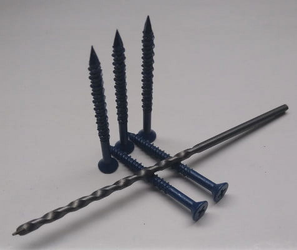 1/4X1 1/4 Phillips Flat Concrete Screw With Drill Bit Blue Perma Seal (Pack Qty 100) BC-1420CNPF