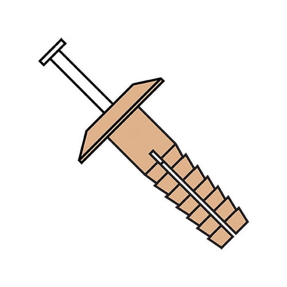 1/4X3/4 Two Piece Nylon Anchor Rivet Truss Head Nylon Pin Beige (Pack Qty 1,000) BC-14750PTPBE
