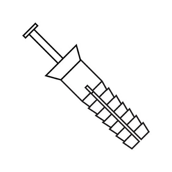 1/4X9/16 Two Piece Nylon Anchor Rivet Flat Head Nylon Pin White (Pack Qty 1,000) BC-14563PFPWH