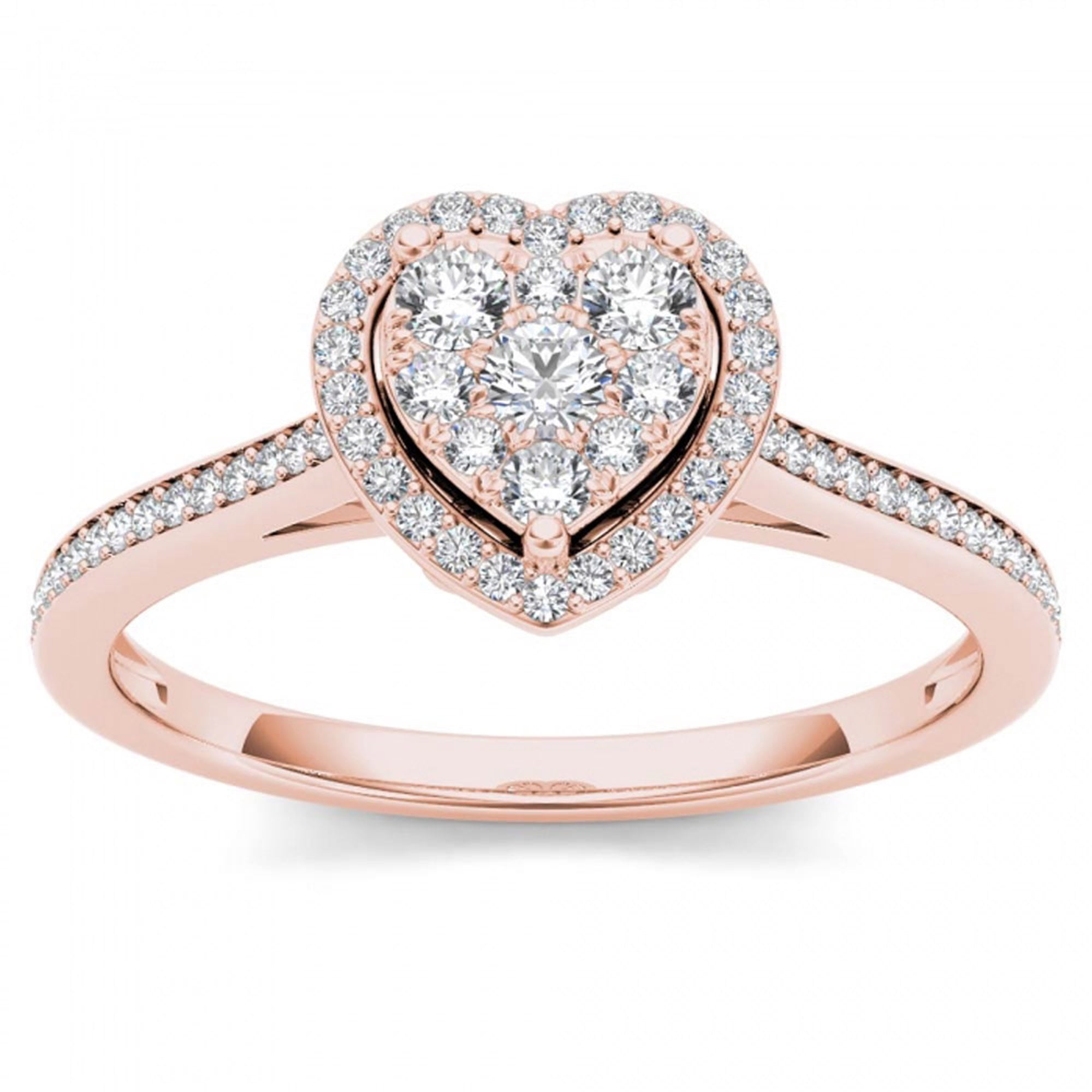 Heart Shaped Moissanite Ring 5CT Heart Shaped Engagement Ring 14k whit –  Forever For Love