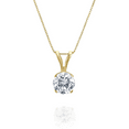 thumbnail image 1 of 1/4ct tw Diamond Solitaire Pendant Necklace in 14k Yellow Gold, 1 of 2