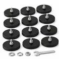 1/4in-120LB-3.46in Permanent, 12 Pack Rubber Coated Neodymium Base with ...