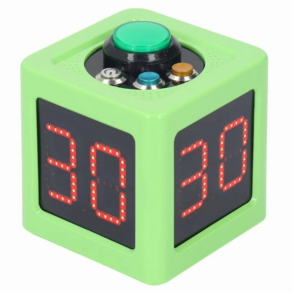1.4in 4 Sided Cube Timer Digital Shot Timer Countdown Stopwatch for Private Poker Chess Casinos Green