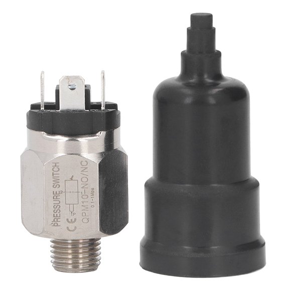 1/4in Pneumatic Adjustable Diaphragm Type Pressure Control Switch Stainless Steel Rubber Pressure Switch for Pump