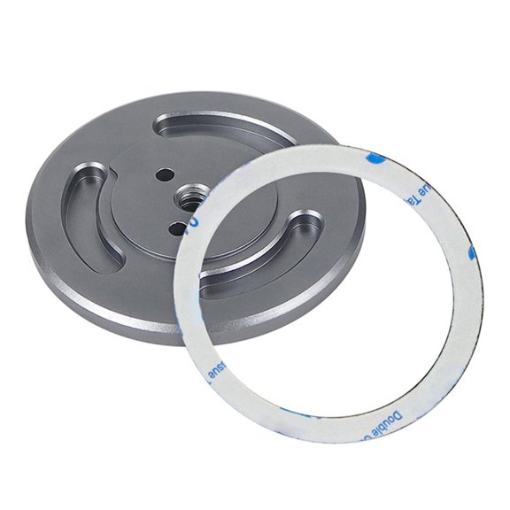 1/4in Screw Hole Magnetic Phone Holder Base for Ball Head Gimbals Phone Stand Aluminum Anti Slip Mount Base Quick Setup