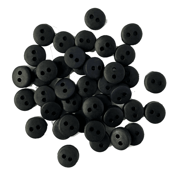 Tiny Buttons For Sewing, Doll Making and Crafts (Black) - 3 Packs - 120 Buttons